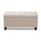 Baxton Studio Michaela Modern Beige Upholstered Storage Ottoman 146-8347 - alternate 3